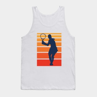 Retro Women Tennis Silhouette Tank Top